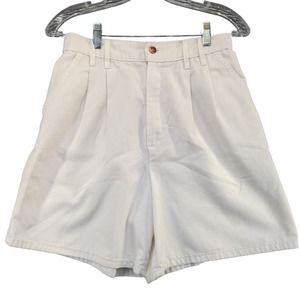 Chic Women's Chino Shorts White Size 8 Slash Pockets Made in USA